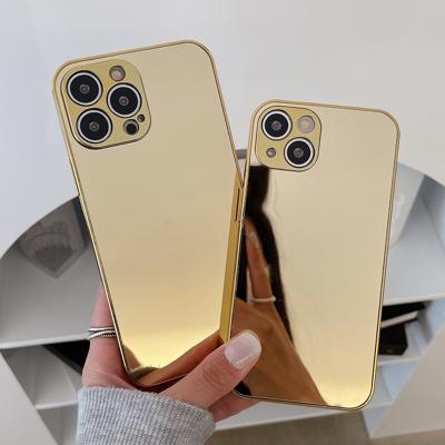 China Femail/male for iphone case luxury makeup mirror plating, for i phone case 24k gold plated for sale