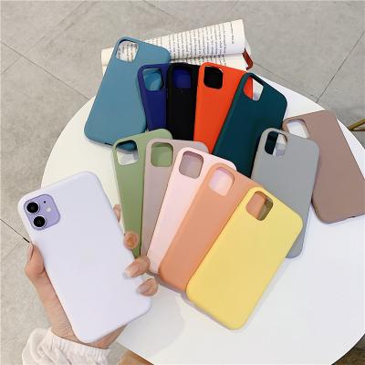 China For iPhone Xr xs Candy 8P Max Color TPU Lightweight Matte Case 11 7 For iPhone 12 Pro Max Slim Back Case Fit For iPhone 11 for sale