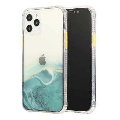 China Gradual Change Color Phone Case for iphone 12 6 7 pro xs max 11 xr, for iphone marble case color button fit for iphone 11 for sale