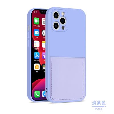 China Anti-drop for iPhone 7 8 plus X XR XS 11 pro Max Candy Color TPU bumper phone case, for iPhone12 card case for sale