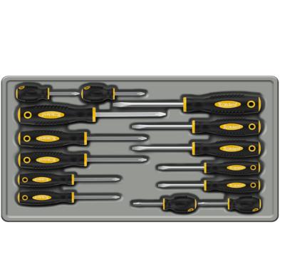 China 10PCS Multi Functional Screwdriver Set Professional CRV Square Shaft Screwdriver for sale