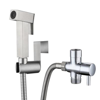 China 304 Stainless Steel Women Contemporary High Pressure Washer Set Toilet Flush Nozzle Pressurized Spray Gun for sale