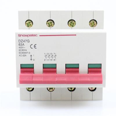 China Super Quality Small Current Electrical Isolation Switch Disconnect Switch 50/60Hz DZ47G-8 for sale