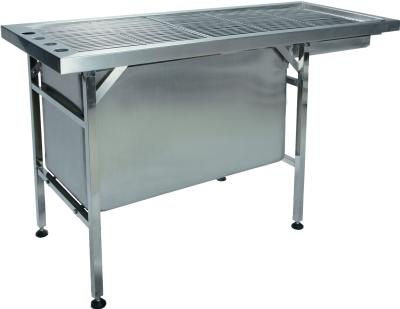 China 304 Autopsies Animal Trolley Stainless Steel Furniture Morgue Rehabilitation Table Wash Mortuary Table for sale