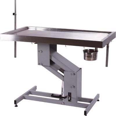 China Feature Stainless Steel Hydraulic Animal Operation Table Veterinarian Clinic Equipment for sale