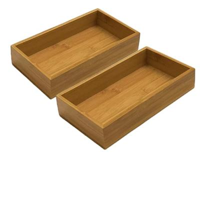 China Home.Restaurant.Bar.Hotel.Wedding. Super Markets Promotion Set Of 2 Service Storage Organizer Wooden Towel Tray for sale