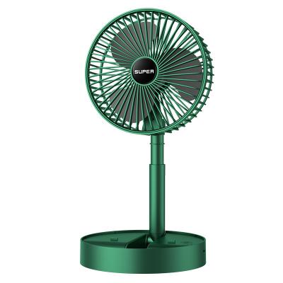 China New Retractable Mini USB Travel Station Rechargeable Folding Fan With Lights Fan Portable Home Office Bedroom for sale