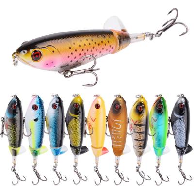 China Amazon 10.5cm ABS Thruster Tractor Plastic High Quality Hard Bait Lure Water Floating Pencil Lure Bait For Outdoor Fishing for sale