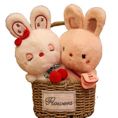 China Plush Best Selling Pink Rabbit Plush Toy Rabbit Rag Doll Girl Bed Pillow Doll Gift for sale