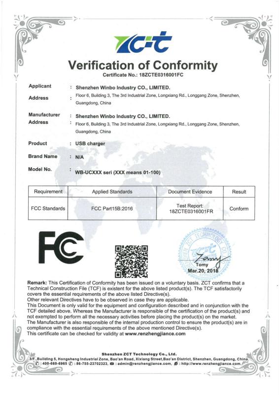 FCC - Shenzhen Winbo Technology Co., Limited