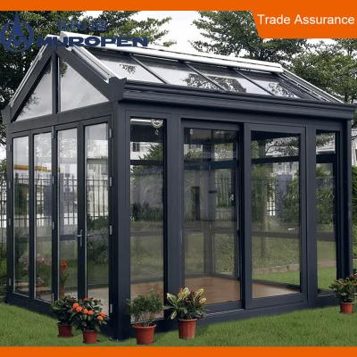 China Residential Glass Garden Solarium Outdoor Houses Glass Room for sale