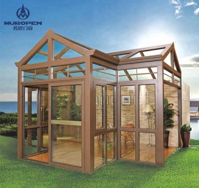 China 2018 Latest Design Residential Aluminum Garden Residential Villa Office Solarium Home Hotel Apartment Solarium Green House With Low E Laminated Glass Cheap Price for sale