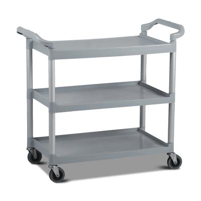 China Three-Layer Modern Plastic Universal Cart Commercial Catering Kitchen Dining Cart Dining Cart for sale