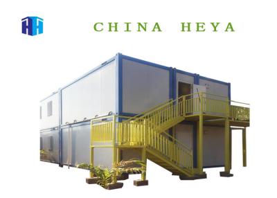 China 2 Bedroom Sandwich Panel Container House , 20ft Steel Frame Prefab House for sale