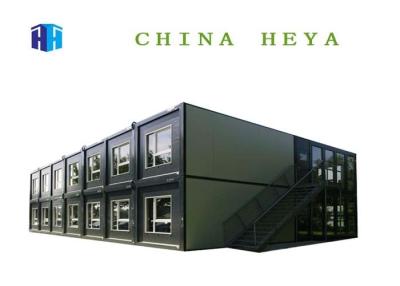 China Flat Pack Sandwich Panel 20ft Container Office Buildings , 2 Story Prefab Homes for sale