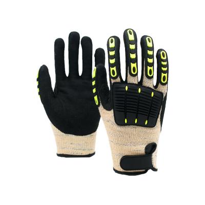 China Anti-smash GLOVEMAN Household Ventilated 13 1/2 Gauge Palm Coated Level 3 Protection Work Cut Resistant Gardening Gloves Wear Resistant for sale