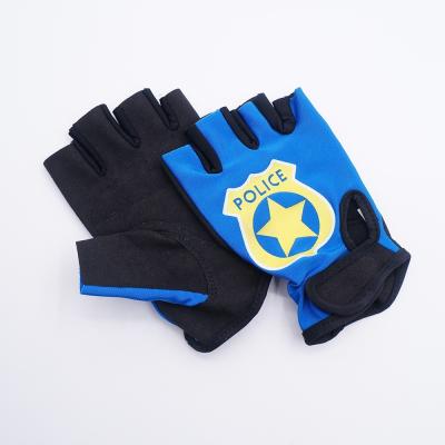 China GLOVEMAN Blue Half Finger Kid Sport Climbing Protective Breathable Gloves For Cycling Climbing Football for sale