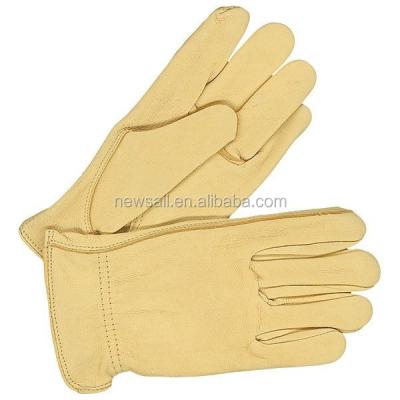 China Golden Porter GLOVEMAN Grain Cowhide Leather Driver Gloves / Full Leather Safety Gloves / Working Gloves for sale