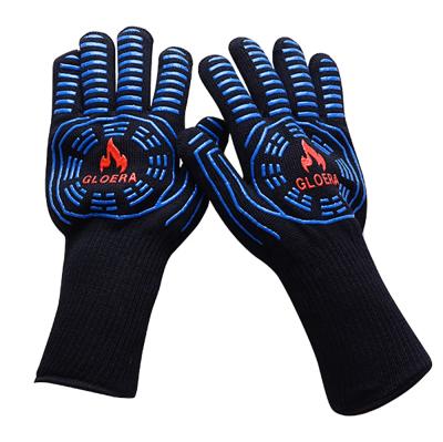 China Best Anti-smash GLOVEMAN Anti Resistance Double Oven Color Glove Men's Silicone Soft Slip BBQ Gloves for sale