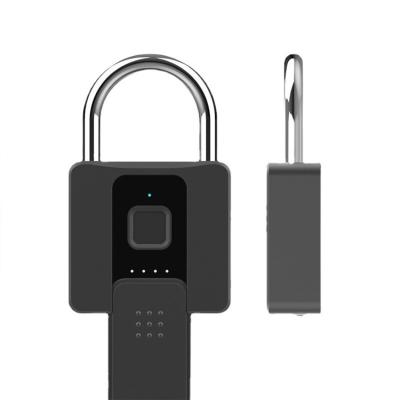 China Outdoor Waterproof Big Lock Head Warehouse Padlock Fingerprint Fingerprint Remote Anti-theft Smart Lock P10BF-K for sale