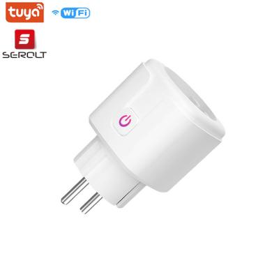 China Convenient High Quality Europe WiFi Smart Plug Security Tuya 16A Smart Socket With Remote Control Smart Life for sale