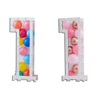 China Removable Number Balloon Box Birthday Party Decor Baby Shower Boy Girl Decoration Birthday DIY Wedding Filling Holder for sale