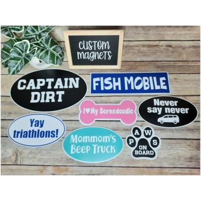 China Custom Magnetic Magnetism Promotion Car Refrigerator Sticker Materials Alignment Row Sticker Magnet for sale