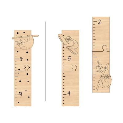 China Latest Designs Decorative Practical Wholesale Wooden Height Chart Lightweight Children Height Chart for sale