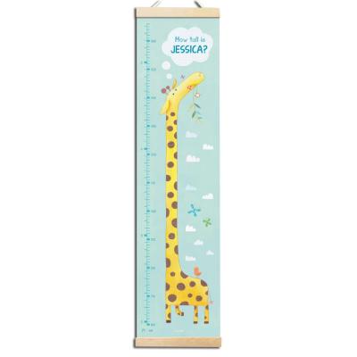 China Soft Growth Scales For Kids Baby Height Growth Scale Ruler Canvas Hanging Removable Measurement Chart for sale