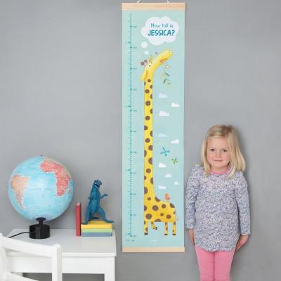 China Amazon Soft OEM/ODM Customized Removable Baby Growth Chart Canvas Growth Height Chart For Children for sale