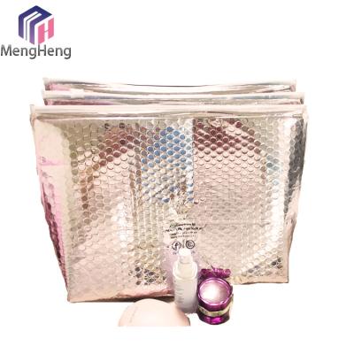 China Barrier new style bag can hold straight zipper bubble filled aluminum-plated zipcosmetic packaging bag withprint logo for sale