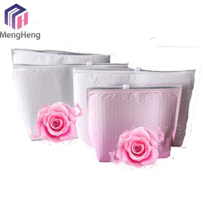 China Barrier new style can stand straight zipper bubble filled aluminum-plated zipcosmetic packaging bag for sale