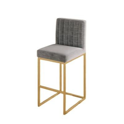 China Best Selling Contemporary Gold Wholesale Cheap Metal Amazon Price Velvet Stool Bar Chair For Home Decor for sale