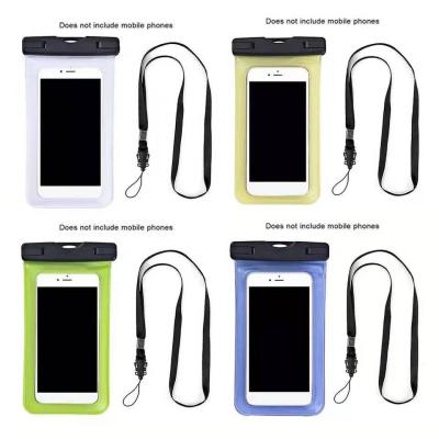 China Wholesale Custom Recyclable Light Weight PVC Luminous Mobile Phone Waterproof Bag for sale