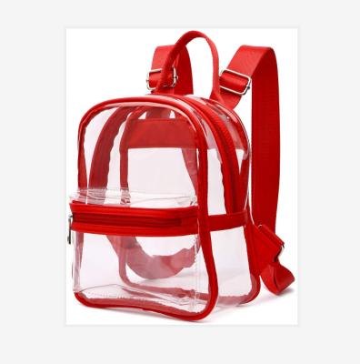 China Wholesale Amazon Girls Waterproof Women Travel Bag School Backpack Clear Plastic Backpack for sale