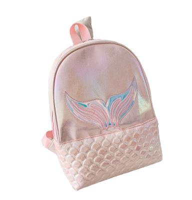 China Waterproof Cute Backpack for Female Student Bag Fish Tail PU Leather Travel Backpack for sale