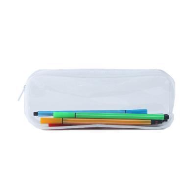 China Fashion custom wholesale eco-friendly zipper school PVC clear waterproof pencil case for sale