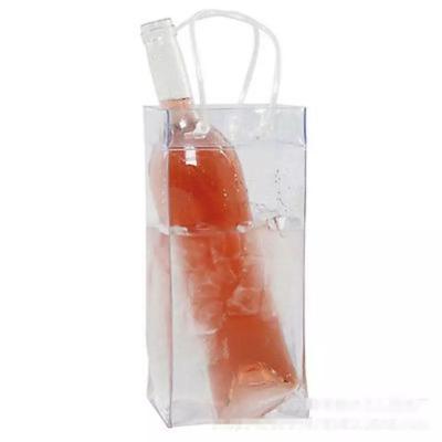 China Viable Transparent Champagne Bucket Drink Ice Bag Transparent Cooler Bottle Beer Wine Cooler Bag for sale