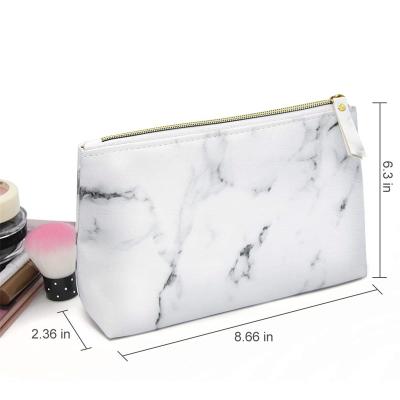 China Custom Waterproof Portable White PVC Pouch Water Resistant Makeup Cosmetic Bag for sale