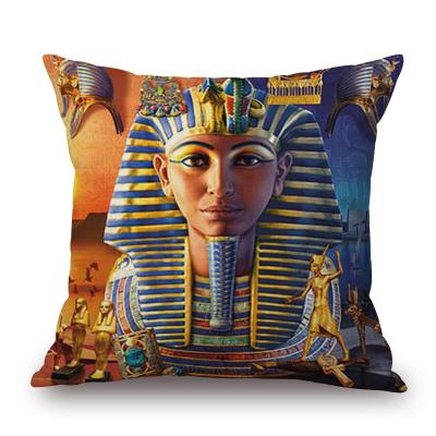 China Ancient Egypt jacquard printed cotton pillow canvas case cushion fashion home ethnic pillow for sale