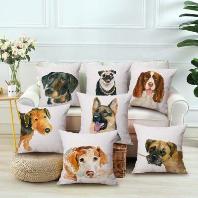 China Cushion Manufacturers Home Fashion Crate Pillow Jacquard Watercolor Printed Dog Pillow Direct Selling for sale