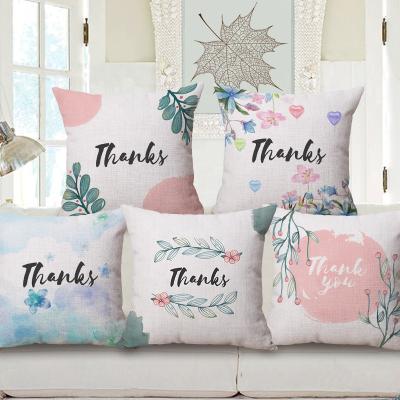 China Eco-friendly Back Bed Pillow Thanksgiving Day Mother's Day Cotton Pillow Case Car Sofa Pillow Cushion Head for sale