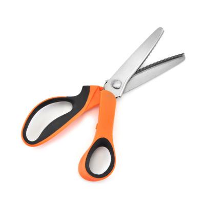 China Eco - Friendly Stainless Steel Zig Zag Scissors Pinking Shears Sewing Scissors Tailor Scissors for sale