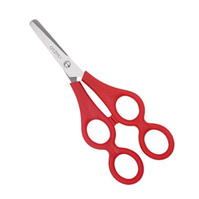 China Student Safe Scissors Four Holes Preschool Scissors Kids Safety Scissors Kids Practice Scissors Blunt To Tilt Stainless Steel for sale