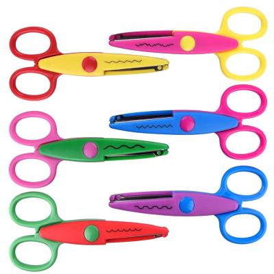 China Student Scissors Kids Pinking Eco-Friendly Paper Cutting Scissors Children's Art Craft Scissors for sale