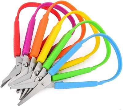 China Shears Kid Scissors Stationary Student Scissors For School Stainless Steel Colorful Eco-friendly Kids Scissors Cutting Paper for sale