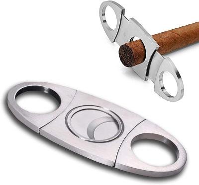 China Eco-Friendly Manufacturers Supply Accessories Cigar Gifts Cigar Scissors Stainless Steel Smoking Minimalist Cigar Cutter for sale