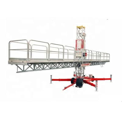 China MCWP200-30D 15m Heavy Duty Mast Climber Platform Scaffolding 3600/2000/1500 Kg for sale