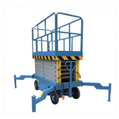 China Hydraulic Mobile Scissor Lift Platform Scaffolding 1300*700 Table Size for sale