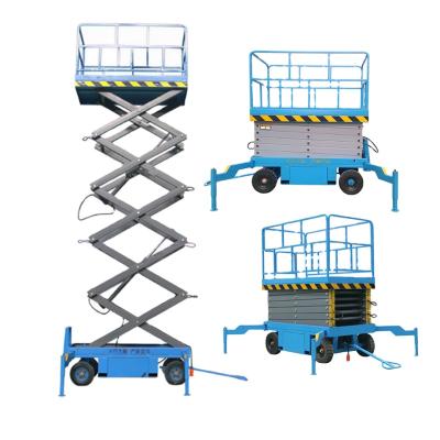 China low profile in floor lightweight rough terrain mechanical mobile hydraulic remote control scissor lift 10m portable 26ft for sale